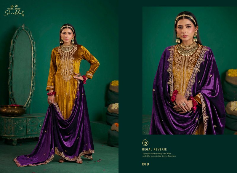 Zareen By Shiddat Viscose Velvet Salwar Kameez 